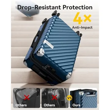 LUGGEX 20 Inch Carry-On Luggage with Stylish Spinner Wheels