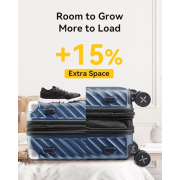 LUGGEX 20 Inch Carry-On Luggage with Stylish Spinner Wheels