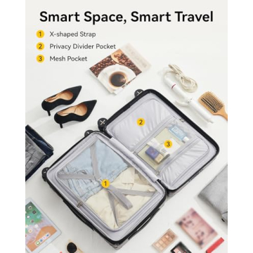 LUGGEX 20 Inch Carry-On Luggage with Stylish Spinner Wheels