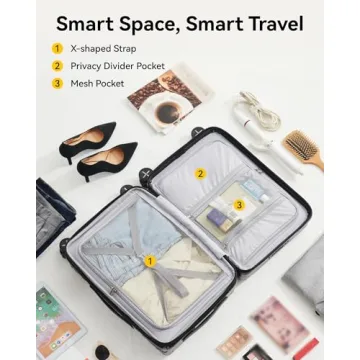 LUGGEX 20 Inch Carry-On Luggage with Stylish Spinner Wheels