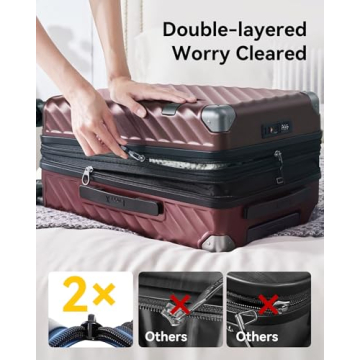 LUGGEX 20 Inch Carry-On Luggage with Stylish Spinner Wheels