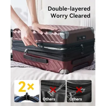 LUGGEX 20 Inch Carry-On Luggage with Stylish Spinner Wheels