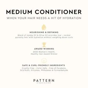 PATTERN Beauty by Tracee Ellis Ross Medium Conditioner - Hydration & Slip for Curly Hair 3a-4a, 13 Fl Oz