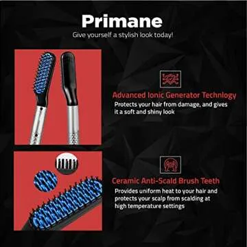 Beard Straightener for Men Multifunctional Hot Comb