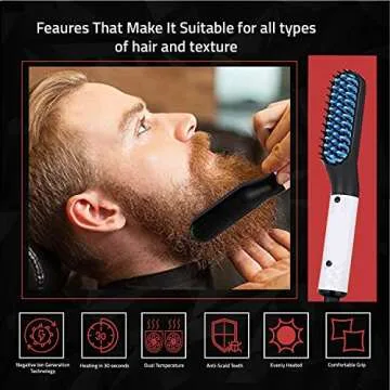 Beard Straightener for Men Multifunctional Hot Comb