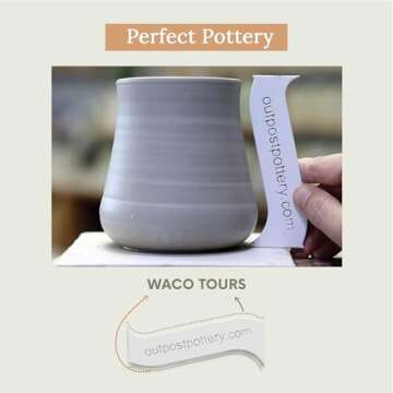 OUTPOST POTTERY Profile Ribs - Precision Pottery Rib Tools Made W/Durable PLA for Consistent Shapes, Floating Designs & Accurate Craft - Texture & Trimming Tools (Waco Tours)