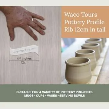 OUTPOST POTTERY Profile Ribs - Precision Pottery Rib Tools Made W/Durable PLA for Consistent Shapes, Floating Designs & Accurate Craft - Texture & Trimming Tools (Waco Tours)