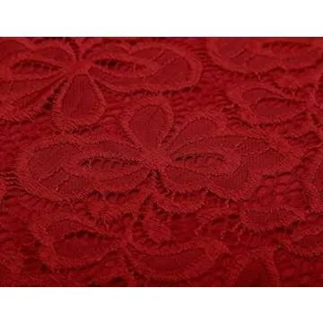 DJT Womens Boat Neck Floral Lace Raglan Long Sleeve Shirt Top Medium Wine