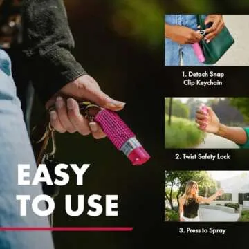 SABRE Jeweled Pepper Spray - Maximum Strength & Stylish Design