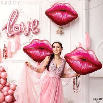 KatchOn 30 Inch Red Lip Balloons for Stunning Decor