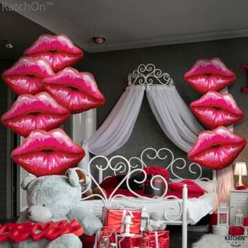 KatchOn 30 Inch Red Lip Balloons for Stunning Decor