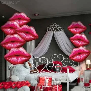 KatchOn 30 Inch Red Lip Balloons for Stunning Decor