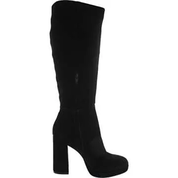 Steve Madden Women's Marcello Fashion Boot, Black Suede, 8