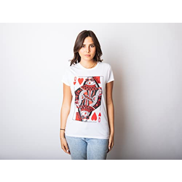Women’s Vintage Queen of Hearts T-Shirt Cool Cute Tee