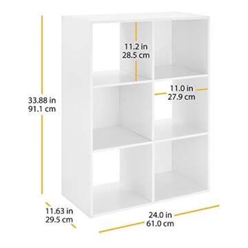 Whitmor 6 White Cube Organizer
