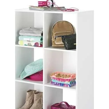 Whitmor 6 White Cube Organizer for Stylish Storage