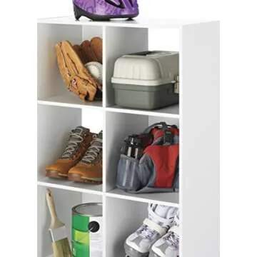 Whitmor 6 White Cube Organizer for Stylish Storage