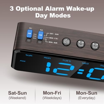 ANJANK Digital Alarm Clock Radio with FM & USB Charging