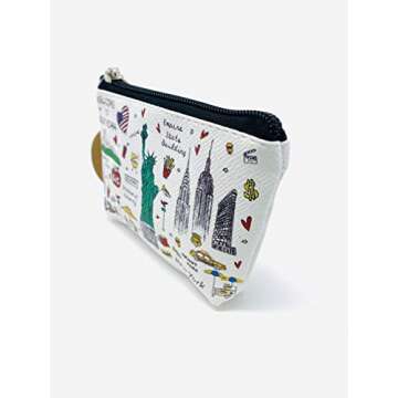 Girls & Women Fashion Cute Classic Elegant New York Souvenir Key Change Holder Pouch Coin Purse (JP-330123C)