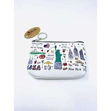 Girls & Women Fashion Cute Classic Elegant New York Souvenir Key Change Holder Pouch Coin Purse (JP-330123C)