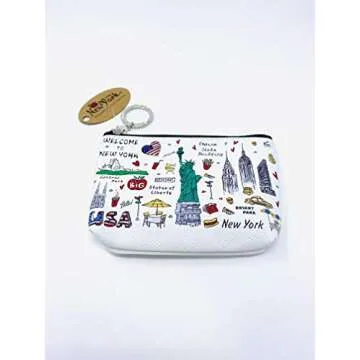 Girls & Women Fashion Cute Classic Elegant New York Souvenir Key Change Holder Pouch Coin Purse (JP-330123C)
