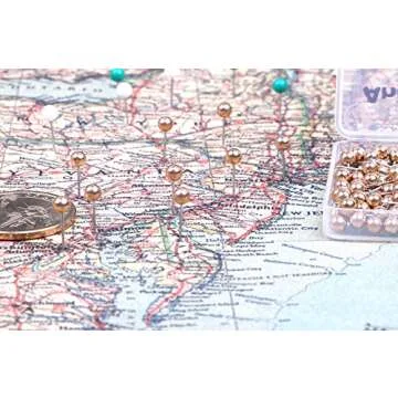 AnMiao Star 100-Count Gold Map Tacks for All Uses
