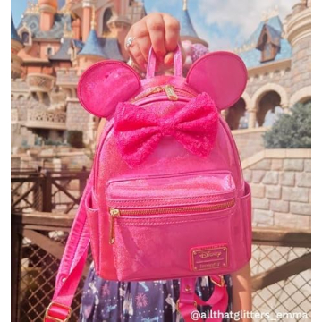 Loungefly Disney Minnie Mouse Sparkle Bag - Chic Pink Purse