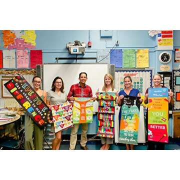 Sproutbrite Classroom Banner Decorations - Motivational & Inspirational Growth Mindset for Teachers and Students