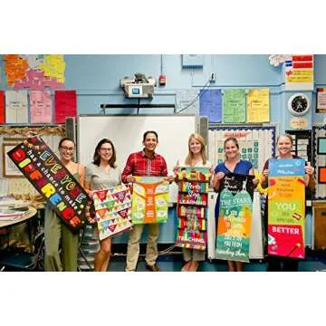 Sproutbrite Classroom Banner Decorations - Motivational & Inspirational Growth Mindset for Teachers and Students