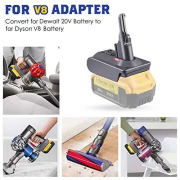 BTRUI Dyson V8 Adapter for Dewalt 20V Batteries