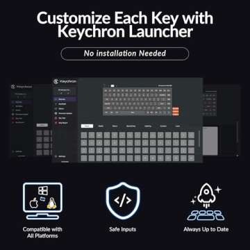 Keychron K3 75% QMK Wireless Mechanical Keyboard, Bluetooth 5.2/Wired Connection Custom Programmable...