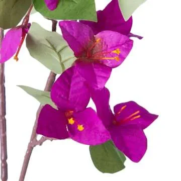 HyeFlora Bougainvillea Artificial Flowers, Faux Bougainvillea Flowers Bulk Bouquest for Vase, Fake Silk Floral 37.4 inches Long Stems for Wedding, Indoor, Outdoor Decoration (4PCS, Purple)