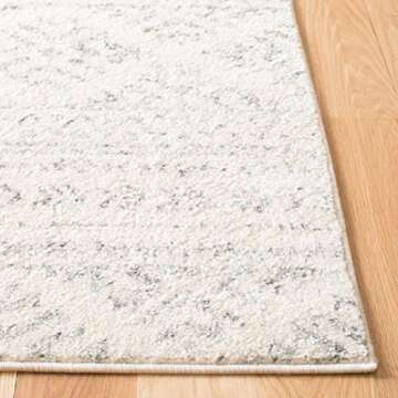 SAFAVIEH Tulum Collection Accent Rug - 2' x 4', Ivory & Grey, Moroccan Boho Tribal Design, Non-Shedd...