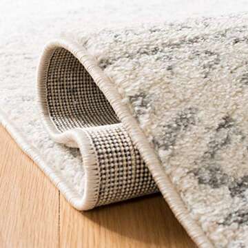 SAFAVIEH Tulum Collection Accent Rug - 2' x 4', Ivory & Grey, Moroccan Boho Tribal Design, Non-Shedding & Easy Care, Ideal for High Traffic Areas in Entryway, Living Room, Bedroom (TUL272A)