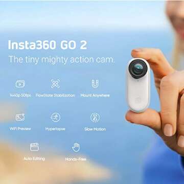 Insta360 GO 2 Mini Action Camera 64GB Bundle with Mount Adapter Compatible with GoPro Mounting Ecosystem (2 Items)