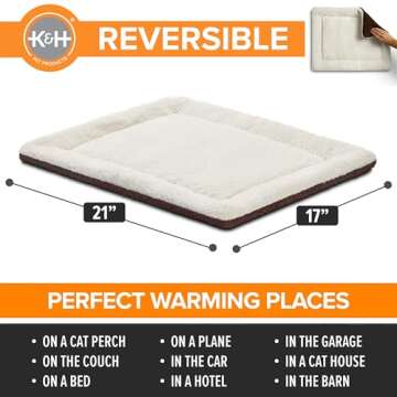 K&H PET PRODUCTS Self-Warming Cat Bed Pad, Self Heating Pad for Outdoor Cat Houses, Warming Mat for ...