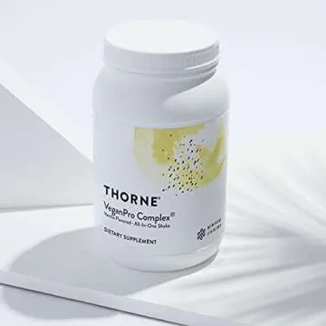 THORNE VeganPro Complex - All-in-One Vegan Protein Powder with Vitamins, Omega-3’s, B12, and Amino Acids - Foundational, Immune and Sports Performance Support - Vanilla Flavor - 24.4 Oz