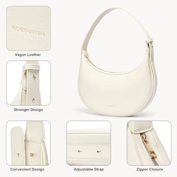 BOSTANTEN Crescent Shoulder Bag in Vegan Leather