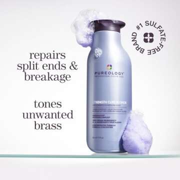 Pureology Strength Cure Blonde Purple Shampoo & Conditioner Bundle | For Blonde & Lightened Color-Tr...