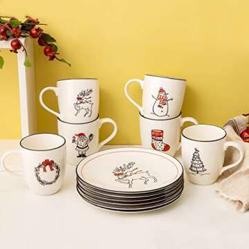 Discover the LEHAHA Christmas Coffee Mug Set of 6