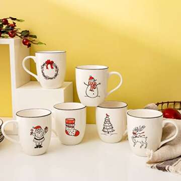 Discover the LEHAHA Christmas Coffee Mug Set of 6