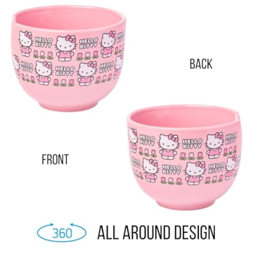 Hello Kitty Ramen Bowl with Chopsticks - Fun and Functional