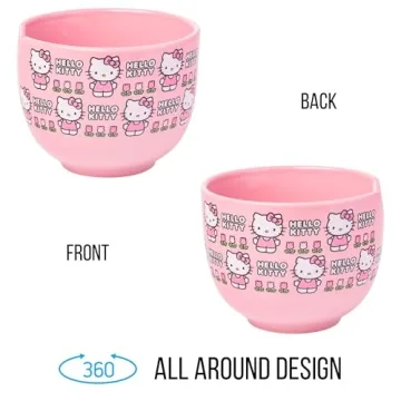 Hello Kitty Ramen Bowl with Chopsticks - Fun and Functional