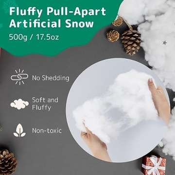 Prextex Pull-Apart Artificial Snow Fluff - Winter Decoration