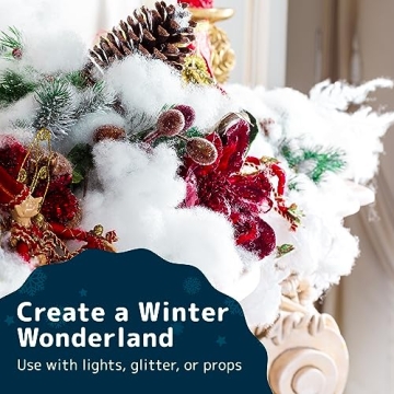 Prextex Pull-Apart Artificial Snow Fluff - Winter Decoration