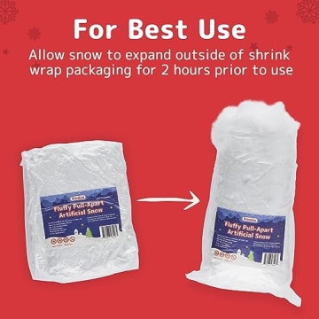 Prextex Pull-Apart Artificial Snow Fluff - Winter Decoration