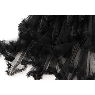 Stylish Asymmetrical Tulle Skirt for Women | Midi Ruffle Party Wear