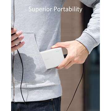 Anker PowerCore 13000mAh, Compact 3-Port Ultra-Portable Phone Charger Power Bank for iPhone 15/15 Plus/15 Pro/15 Pro Max/14/13 Series, iPad, Samsung