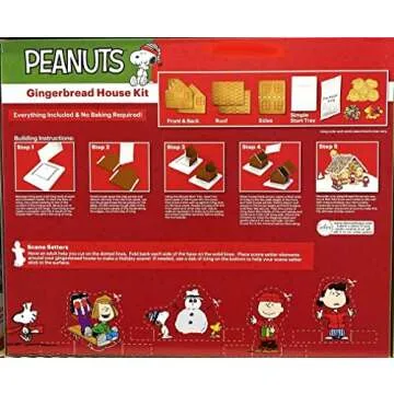 Peanuts Gingerbread House Kit - No Baking Required & Everything Included!