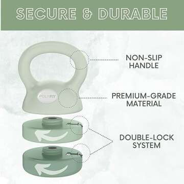 Polyfit Adjustable Kettlebell Set - 5 lb to 12 lb Weights